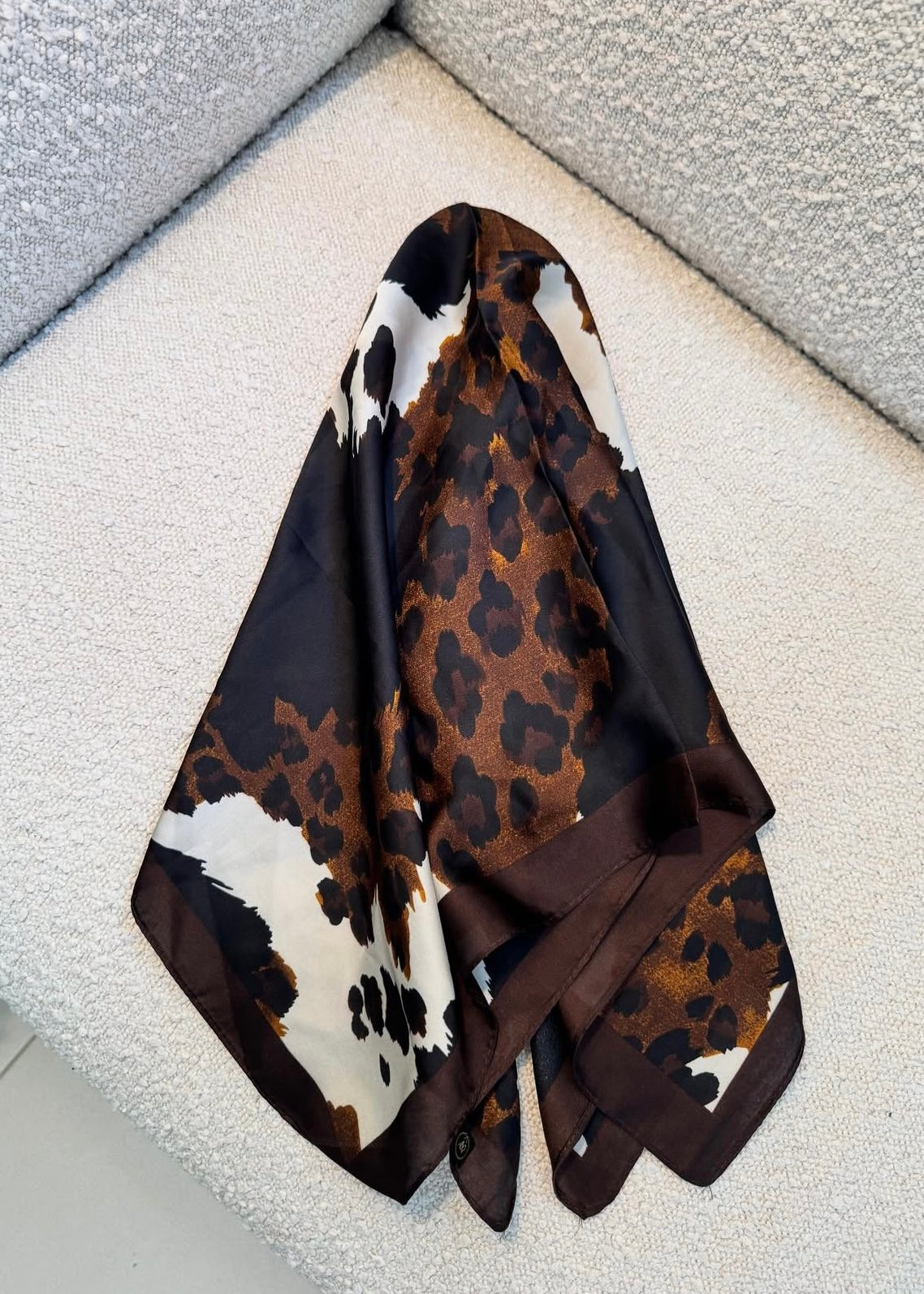 Mocha Truffle Silk Bandana