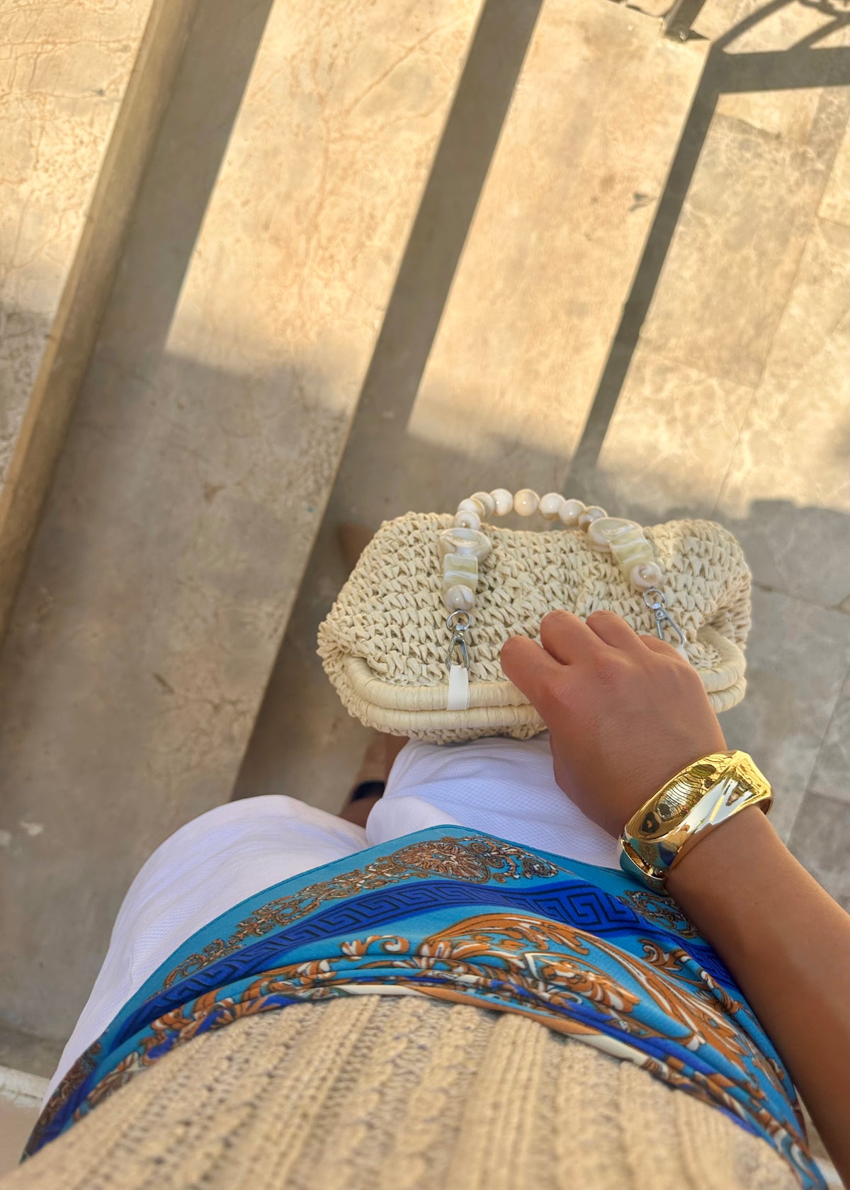 Caitlyn Straw Pouch Bag