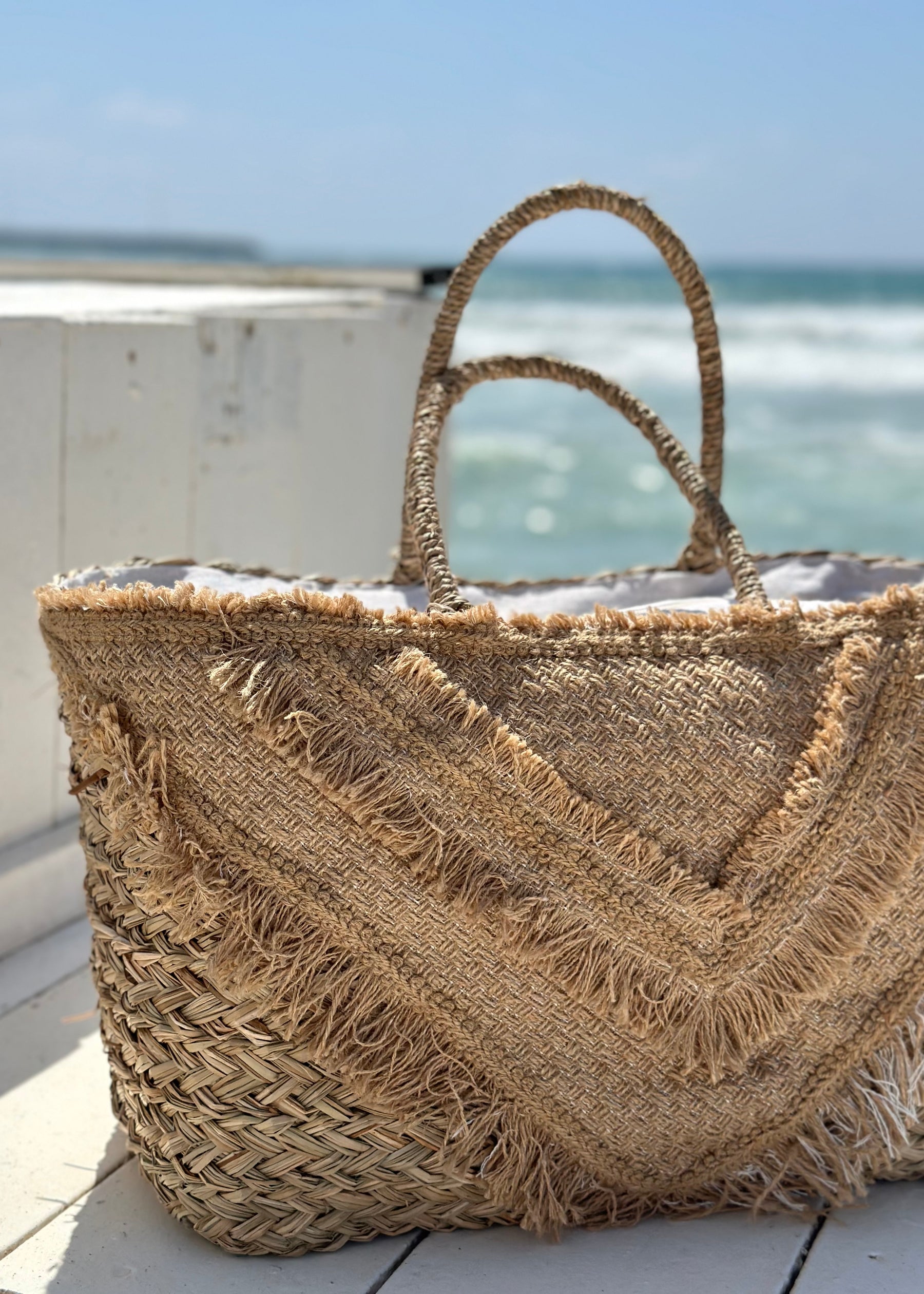 Adriane Straw Basket Bag