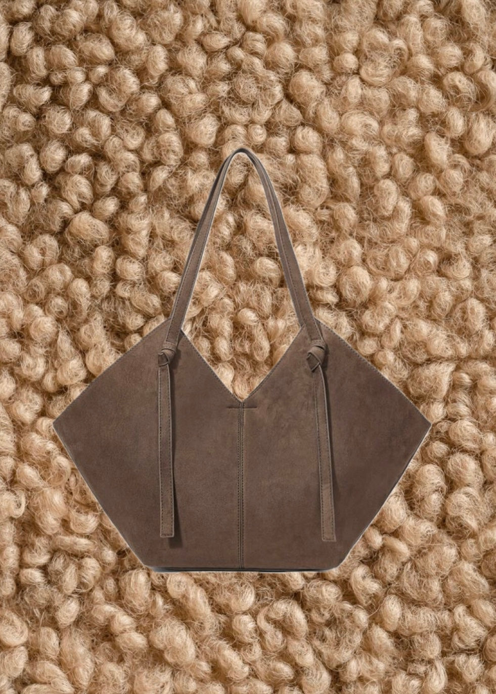 Julie Latte Suede Bag