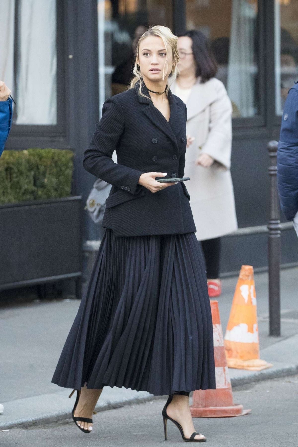 Natasha Pleated Satin Skirt