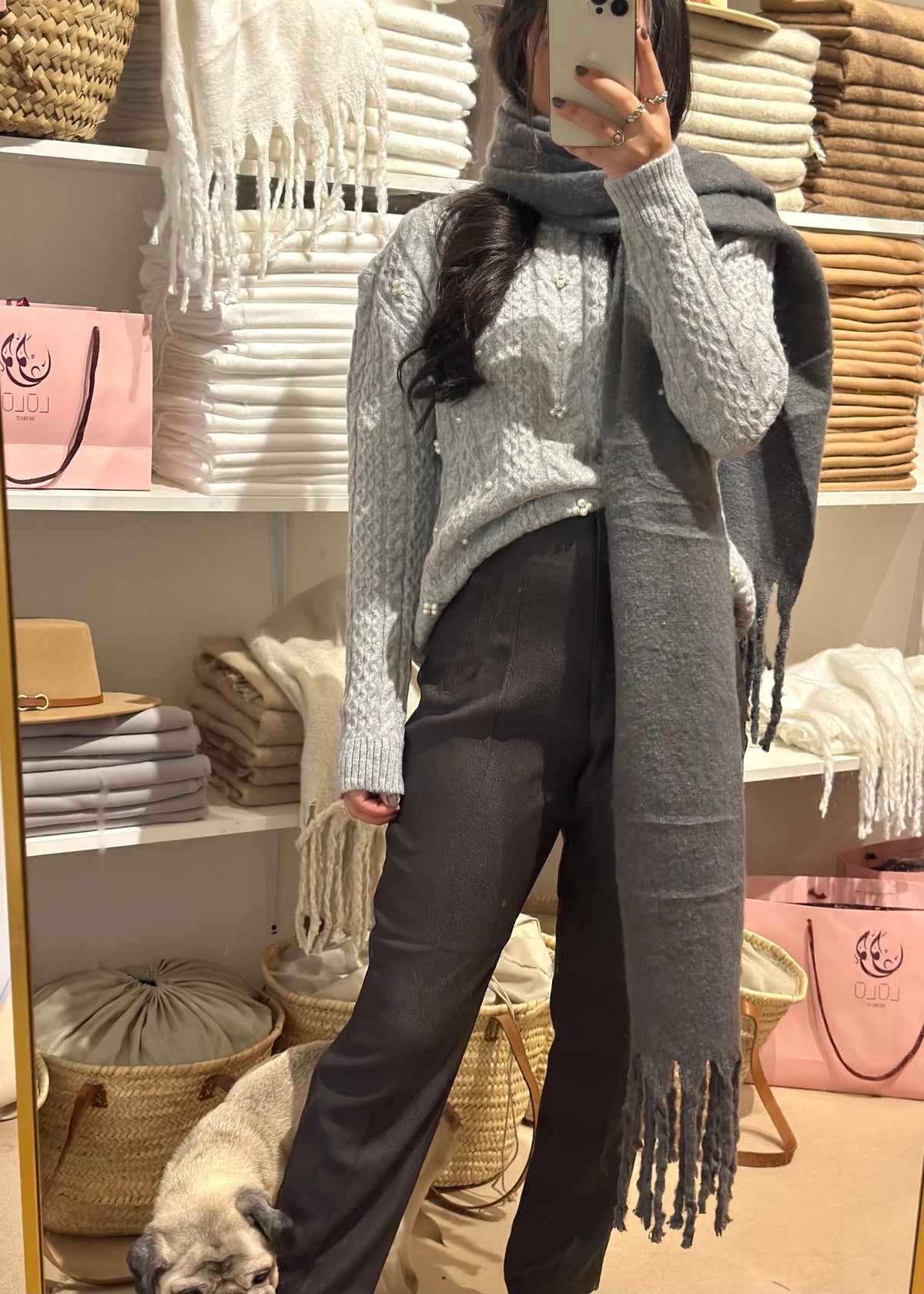 High-Rise Wool Pencil Pants