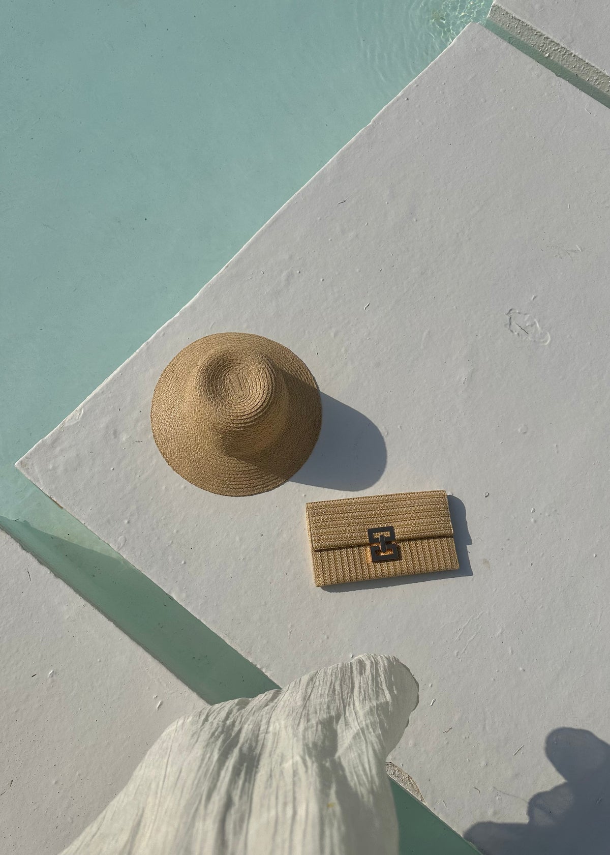Ursula Straw Clutch