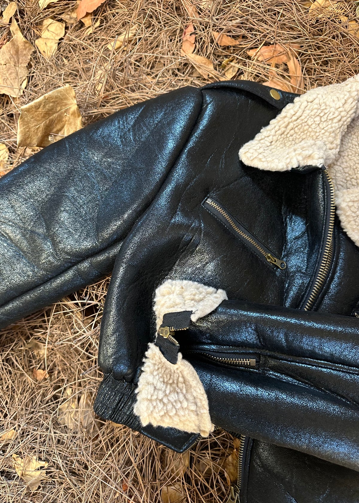 Black Teddy Bomber Jacket