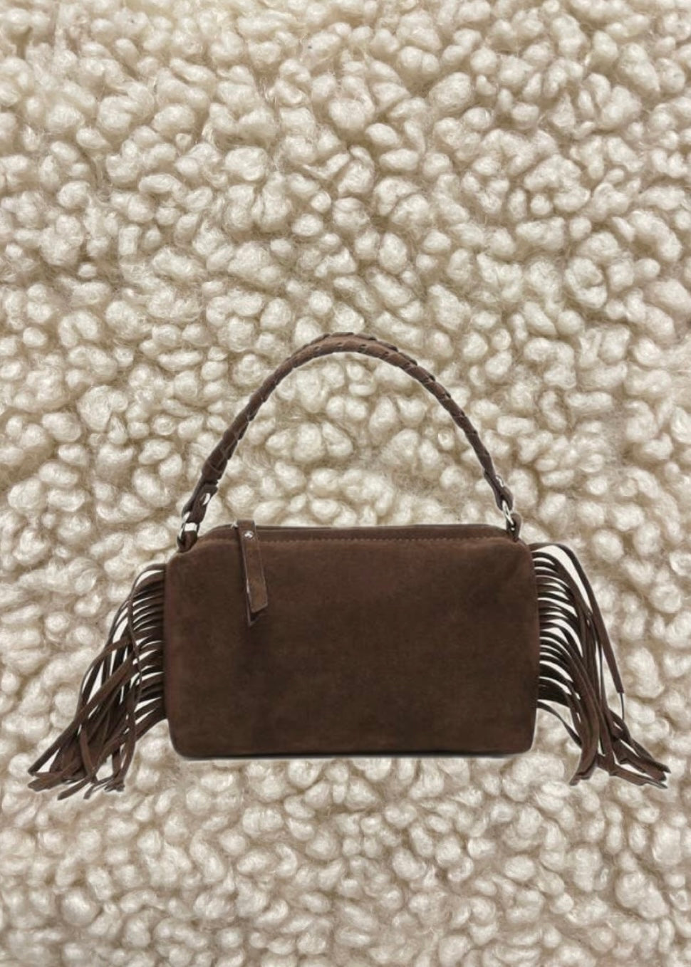 Amaya Toffee Suede Bag