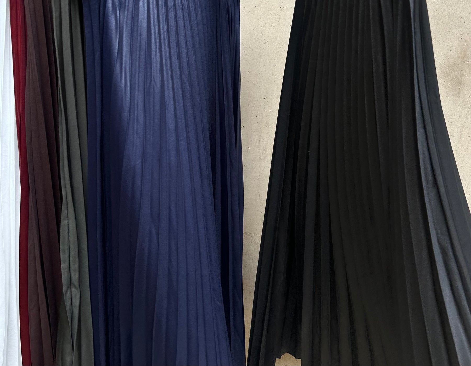Natasha Pleated Satin Skirt