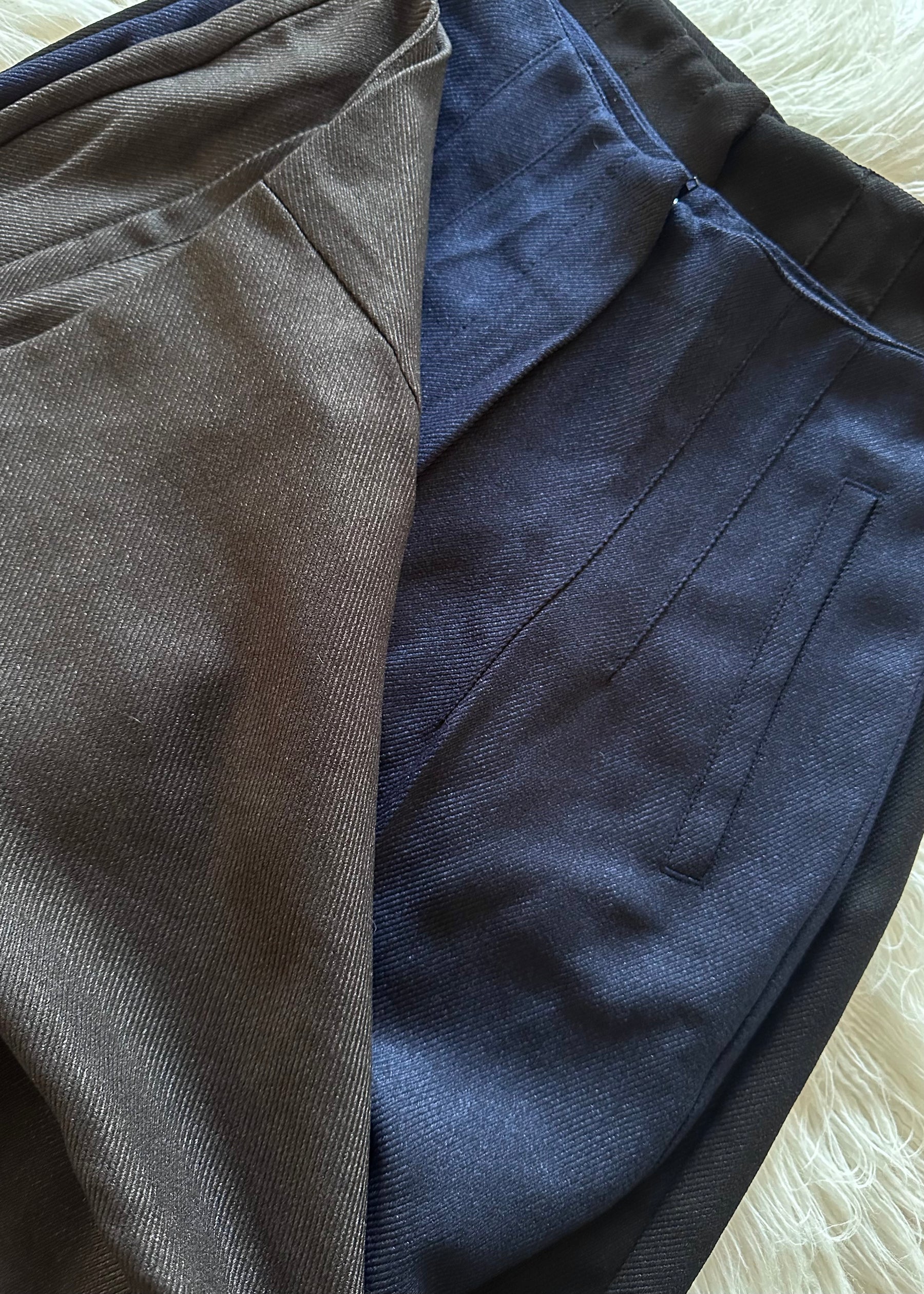 High-Rise Wool Pencil Pants