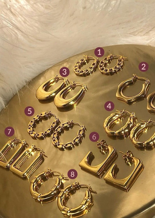 Gold Plated Hoops