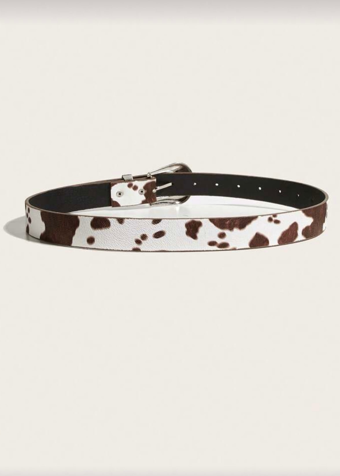 Stella Cow Print Leather Belt
