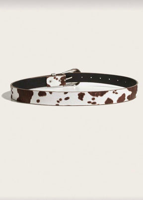 Stella Cow Print Leather Belt