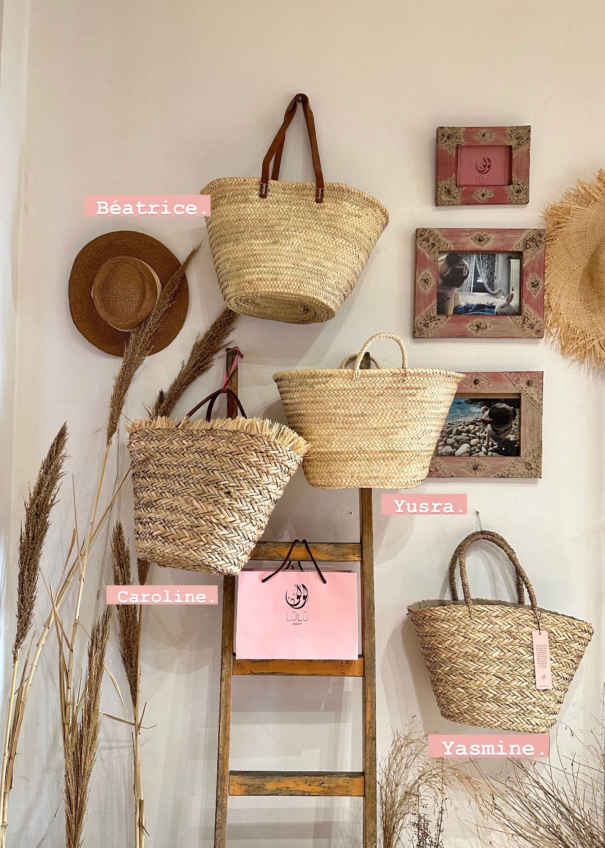 Beatrice Straw Basket Bag