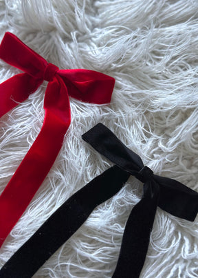 Daisy Velvet Bow Hair Clip