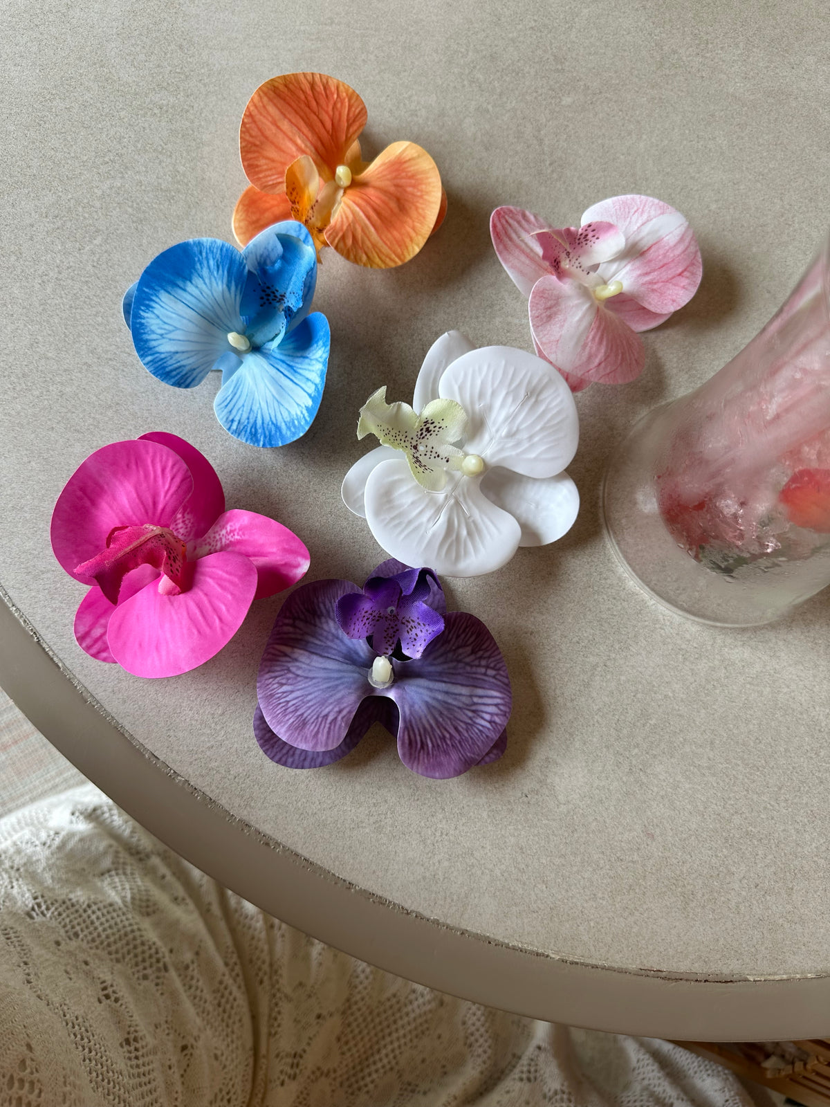 Daphne Orchid Hair Clips