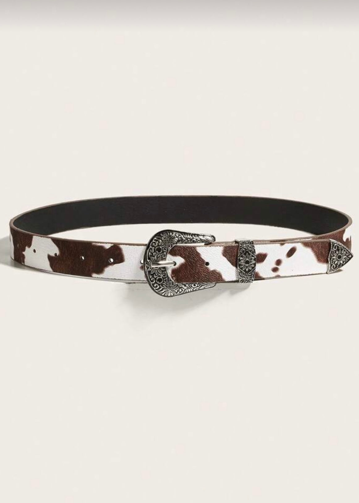 Stella Cow Print Leather Belt