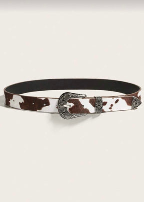 Stella Cow Print Leather Belt