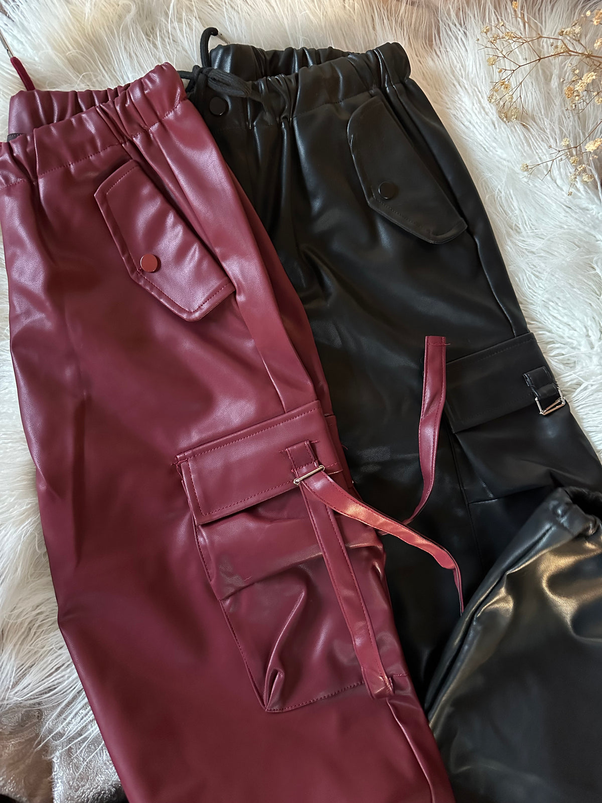 Sheryl Cargo Leather Pants