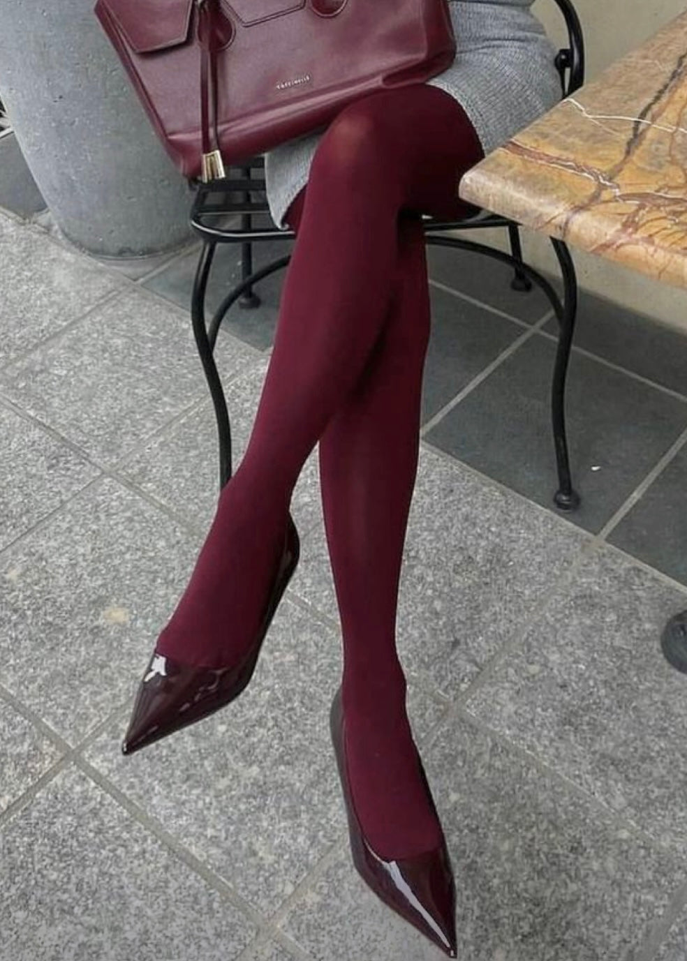 Burgundy Tights