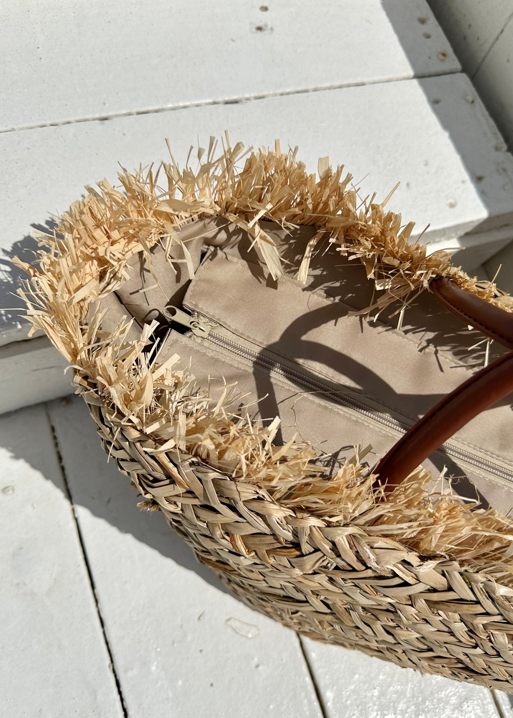 Caroline Straw Basket Bag