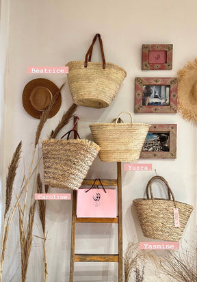 Yasmine Straw Basket Bag