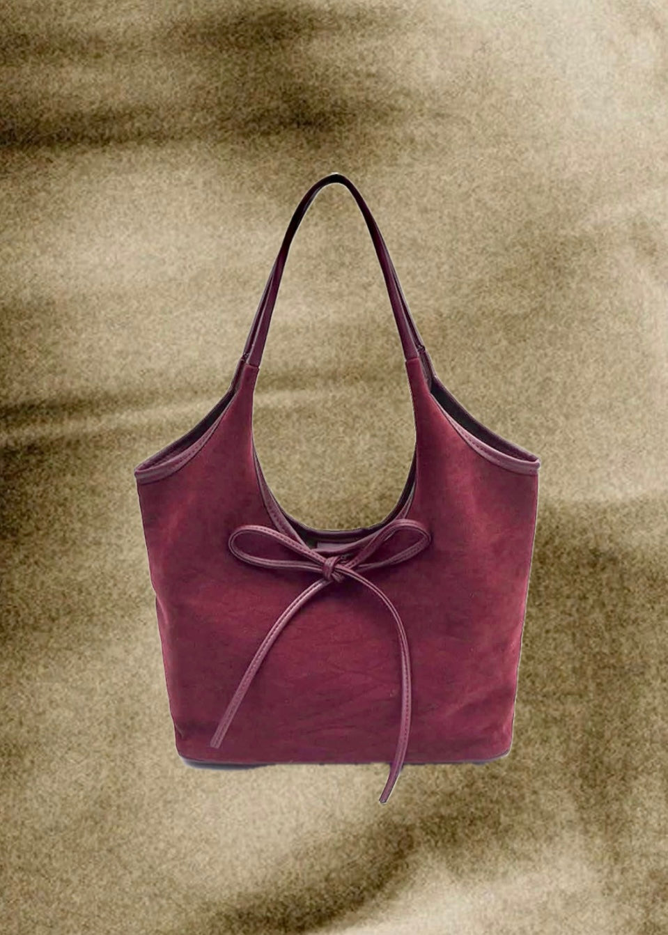 Aria Cherry Suede Bag