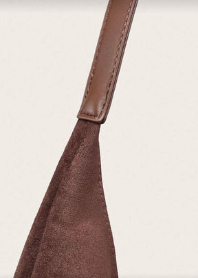 Brielle Biscotti Suede Bag