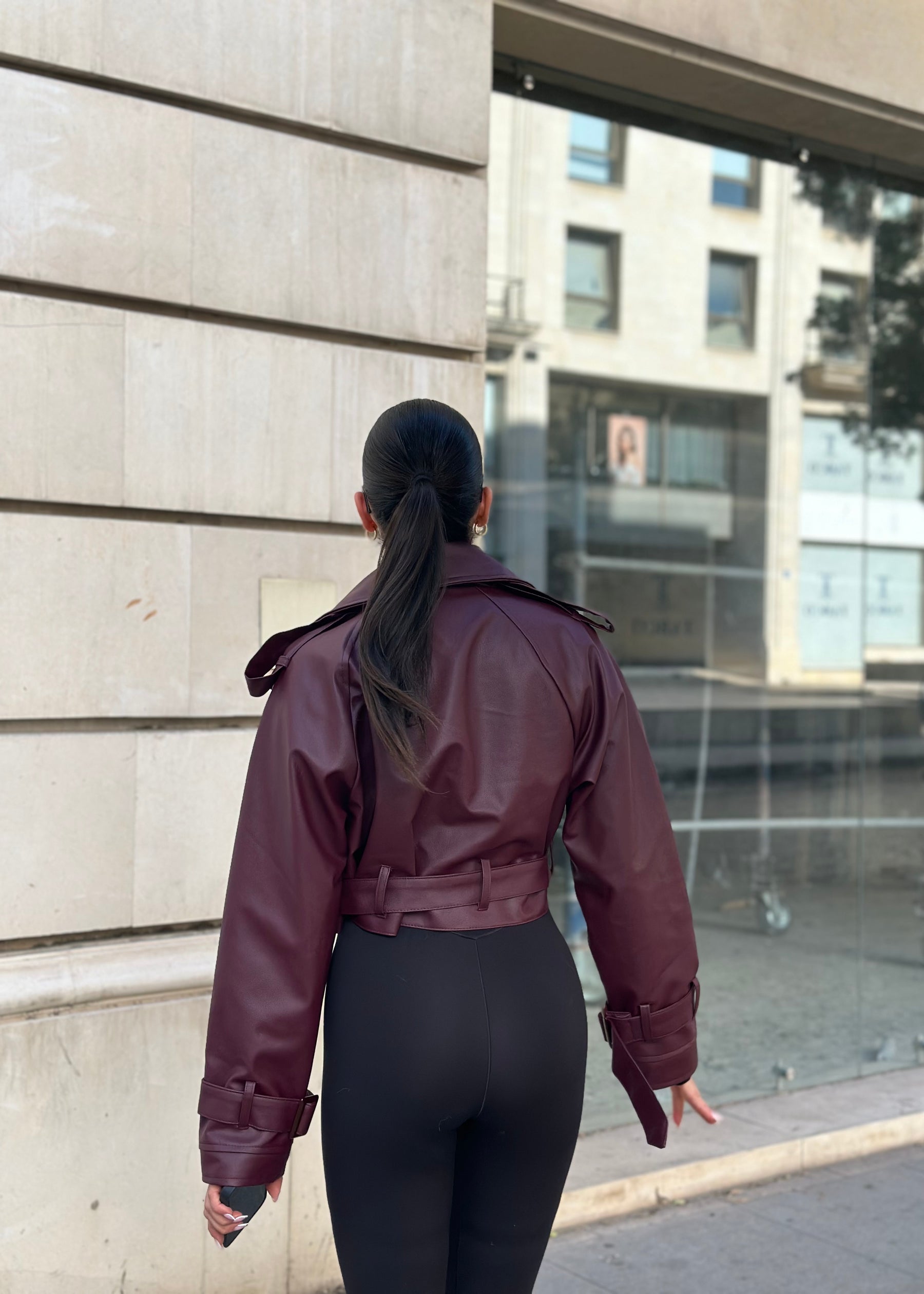 Charley Burgundy Leather Jacket