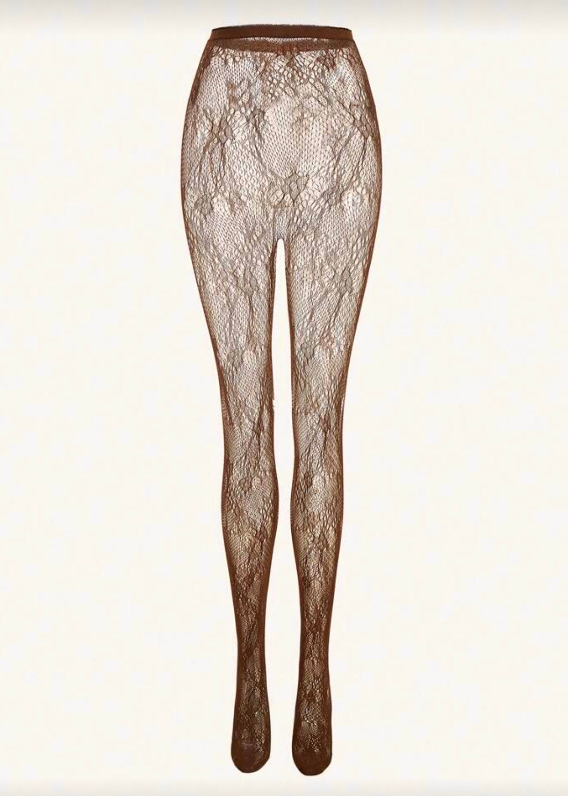 Ella Lace Brown Tights