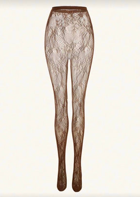 Ella Lace Brown Tights