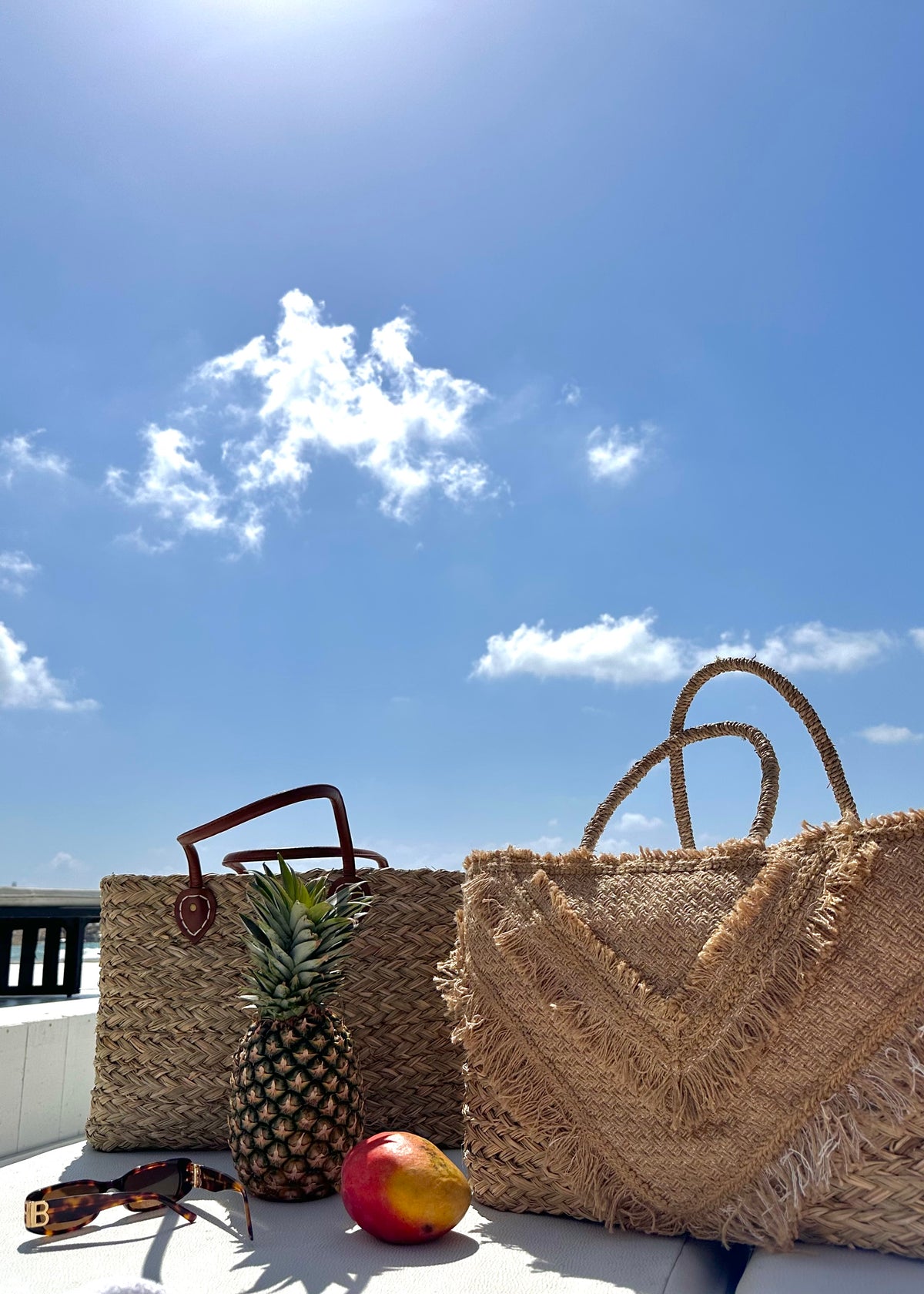 Adriane Straw Basket Bag