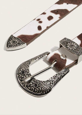 Stella Cow Print Leather Belt