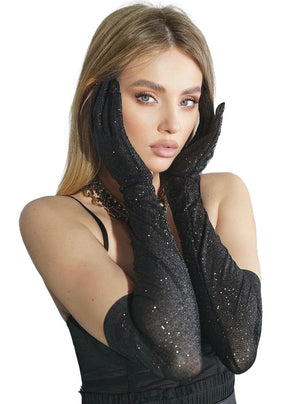 Daisy Shimmer Sheer Gloves