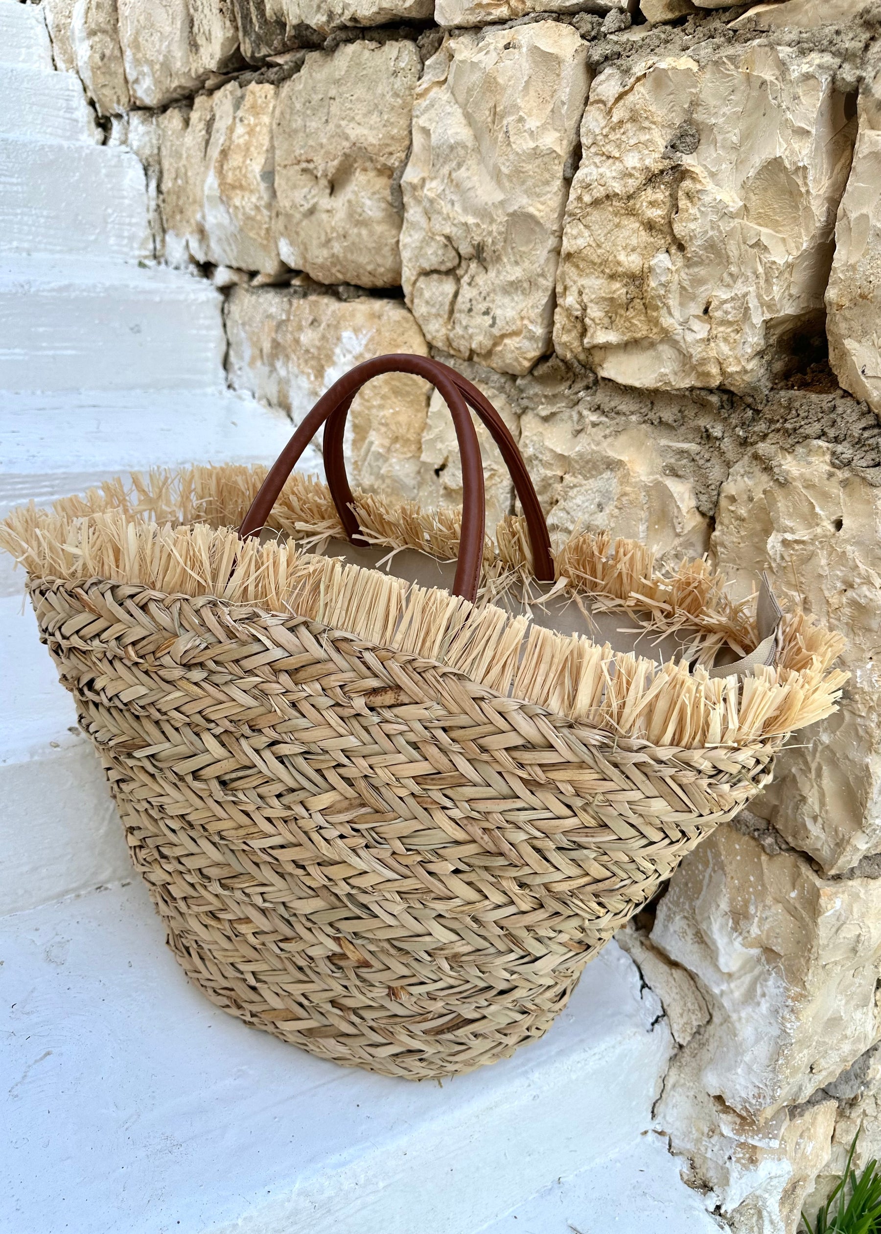 Caroline Straw Basket Bag