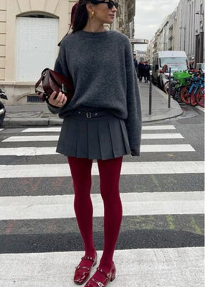 Burgundy Tights