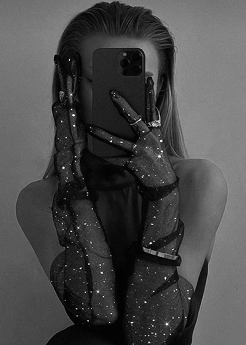 Daisy Shimmer Sheer Gloves