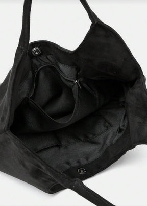 Carmella Mocha Suede Bag