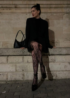 Reina Lace Black Tights