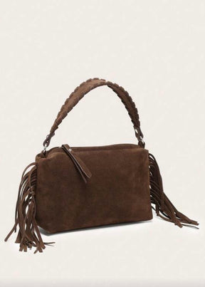 Amaya Toffee Suede Bag