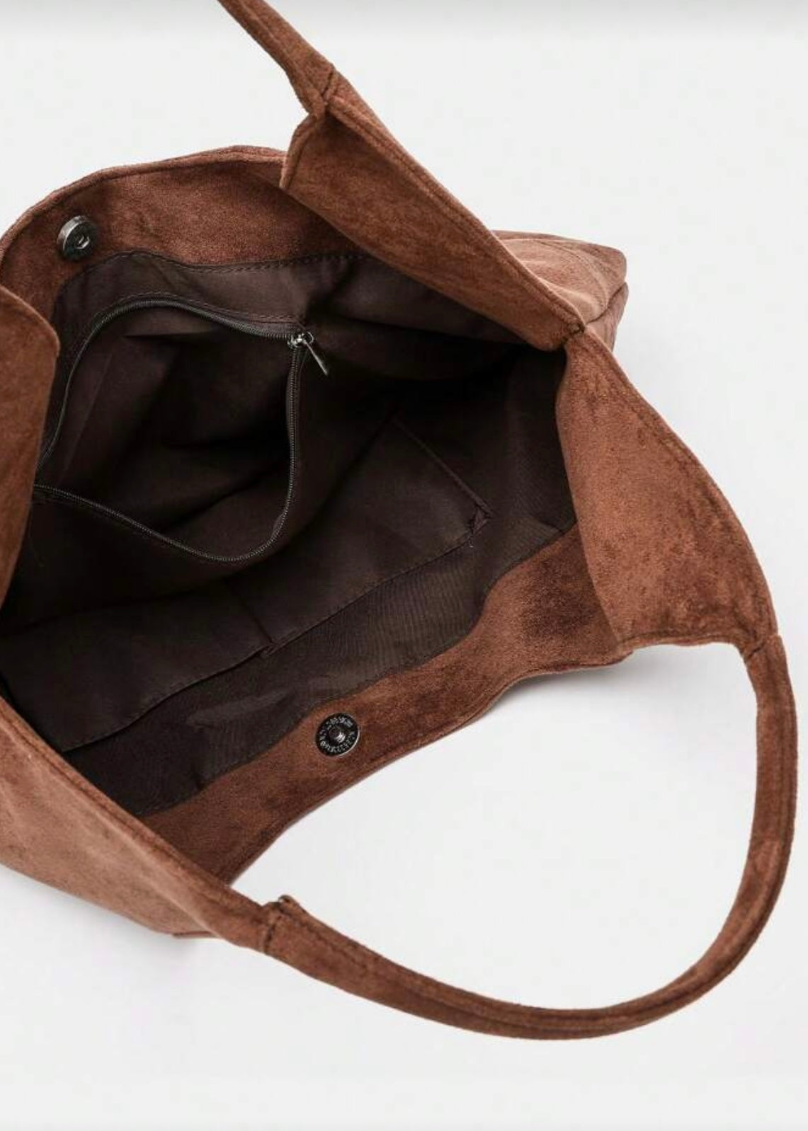 Carmella Mocha Suede Bag