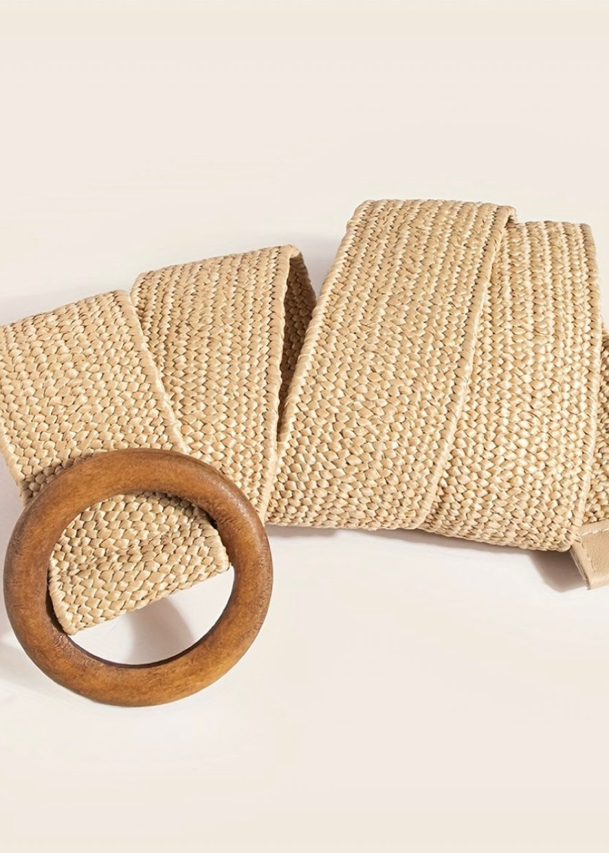 Raffia Straw Belt