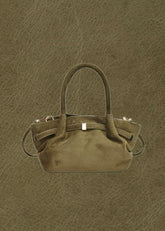 Lina Olive Suede Bag