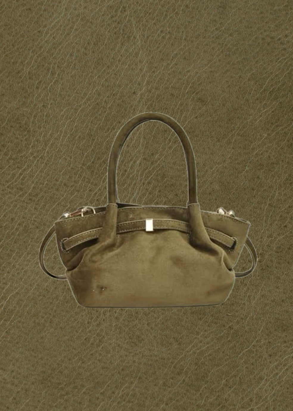 Lina Olive Suede Bag