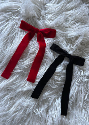 Daisy Velvet Bow Hair Clip