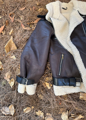 Chocolate Oversized Teddy Jacket