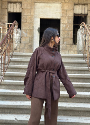 Coffee Suede Jacket