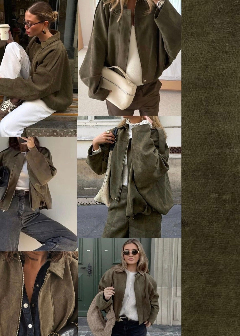 Suede Muse Bomber