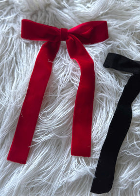 Daisy Velvet Bow Hair Clip