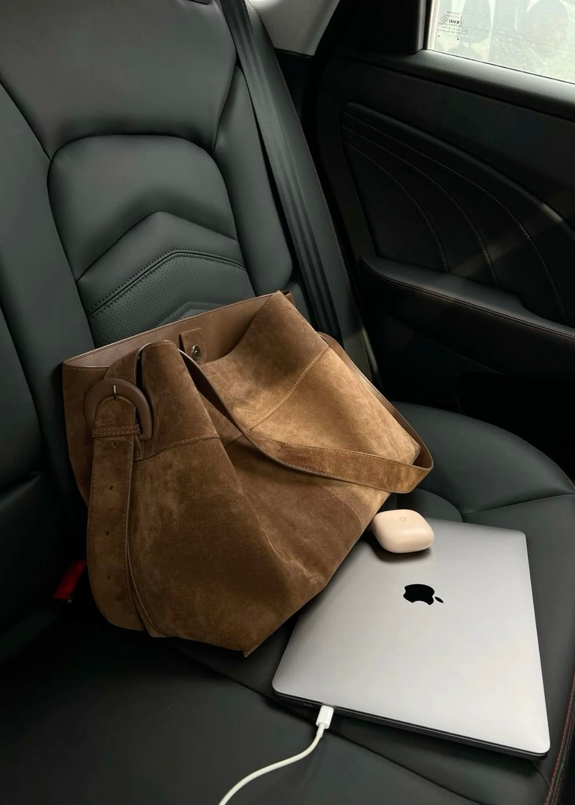 Aubrée Nutmeg Suede Bag