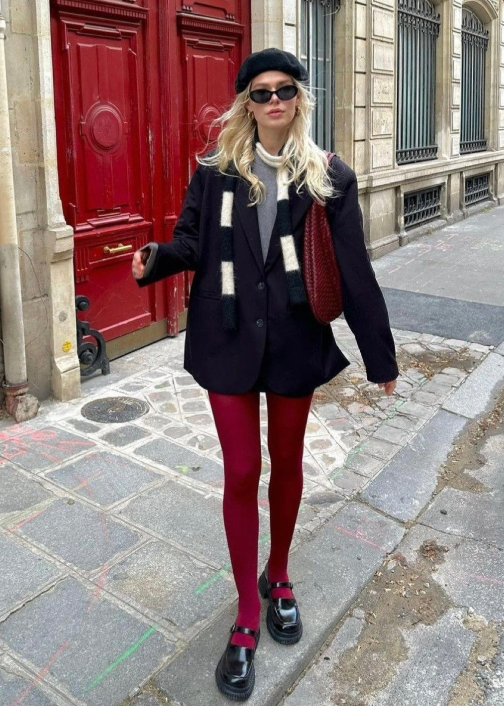 Burgundy Tights