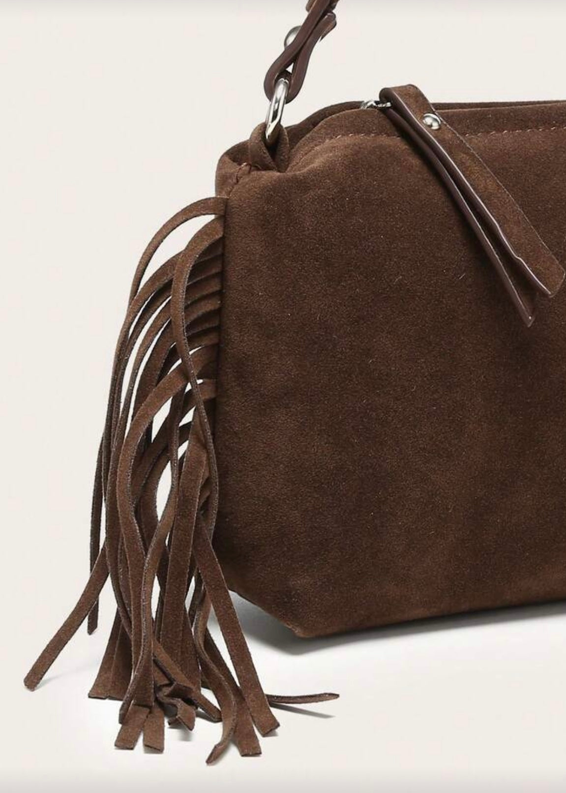 Amaya Toffee Suede Bag