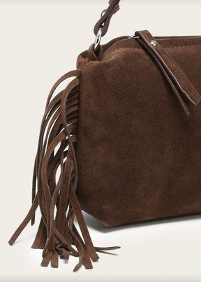 Amaya Toffee Suede Bag